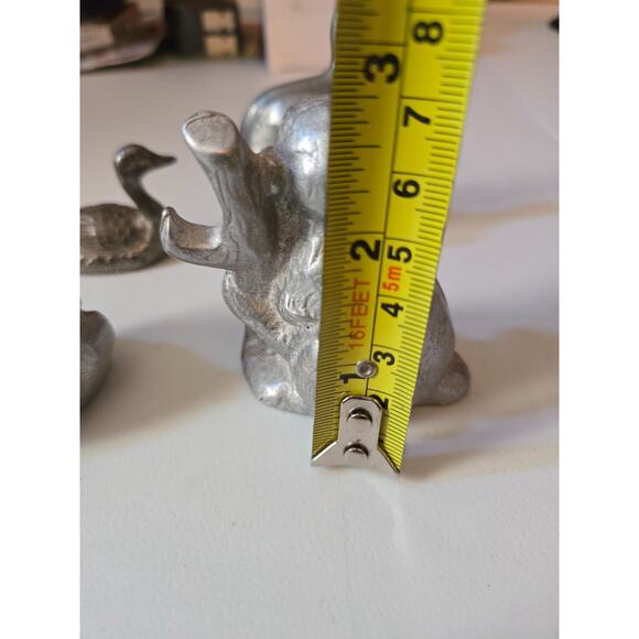 Pewter Animal Figurines Frog,‎ Monkey, Duck, and a Pelican - Picture 7 of 11